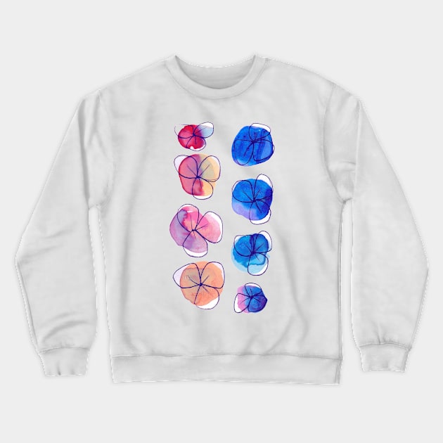 Simple Ombre Watercolor Flowers Crewneck Sweatshirt by saradaboru